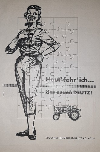 Werbeanzeige 1960 heut - heut, fahr